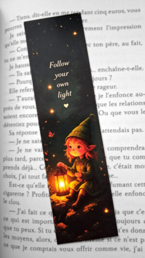 Marque-page N°29 lutin lanterne féerie