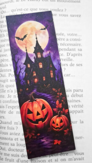 Marque-page château hanté halloween