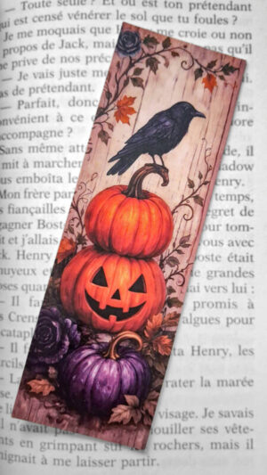 Marque-page corbeau Halloween