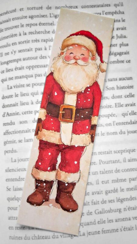 Marque-page N°24 Père-Noël magie hivernale