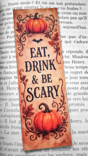 Marque-page Eat Drink Halloween