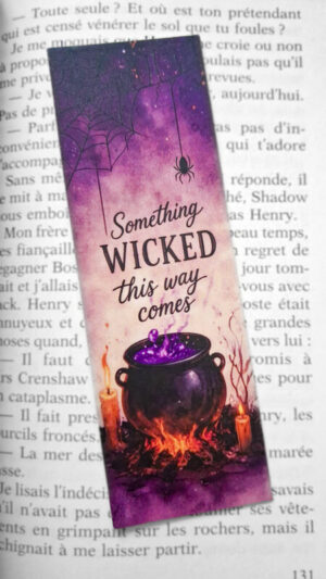Marque-page chaudron halloween