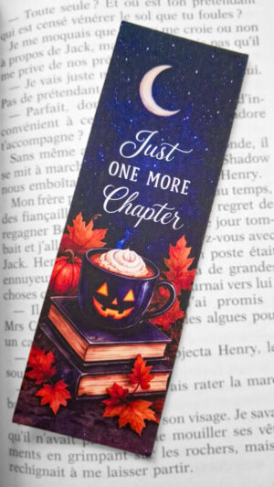 Marque-page livre tasse halloween