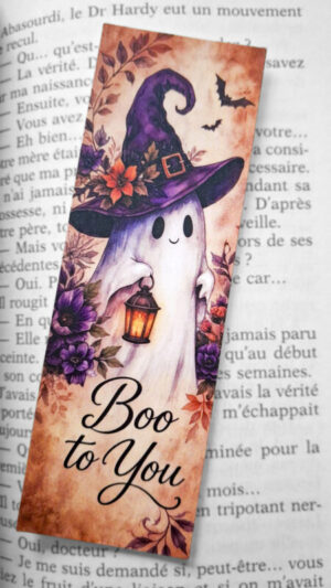Marque-page fantôme halloween